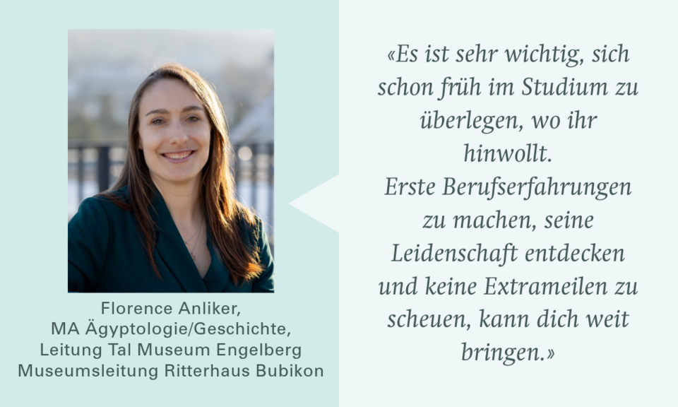 Alumnistatement Florence Anliker Berufseinstieg
