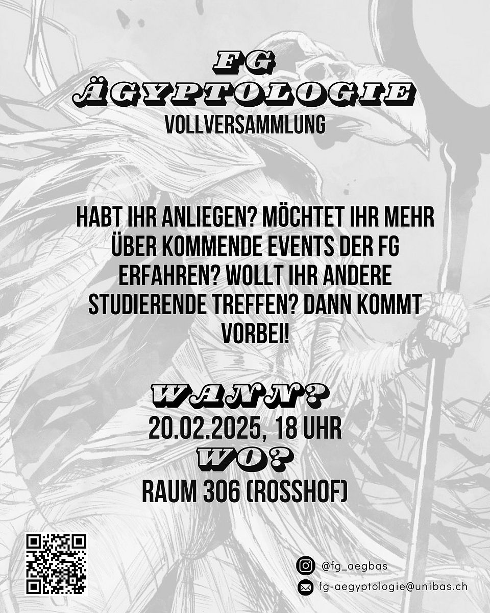 Flyer Vollversammlung Fachgruppe Ägyptologie