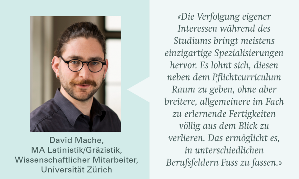 Alumnistatement David Mache Berufseinstieg