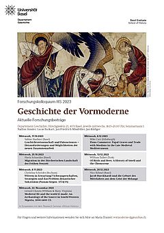 Sabine Huebner hält Vortrag im Forschungskolloquium "Geschichte der Vormoderne"
