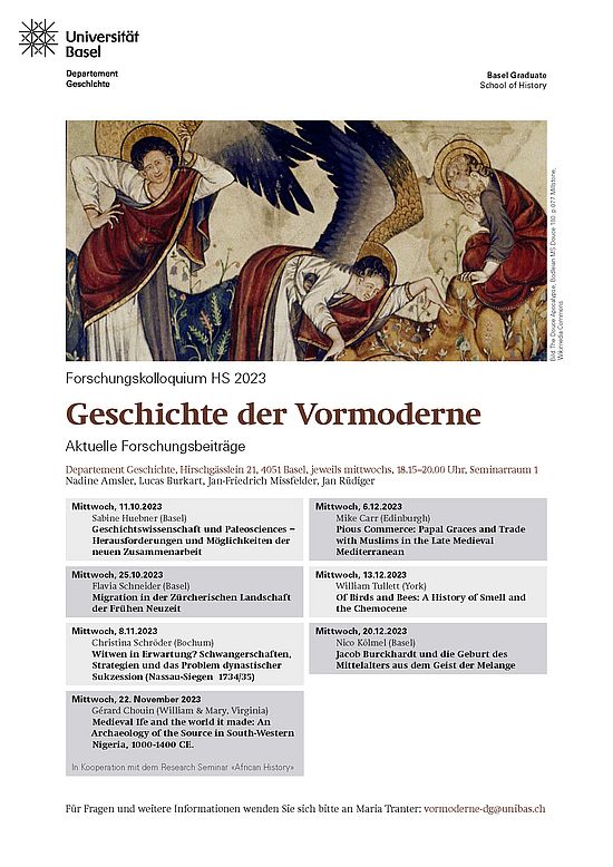 Sabine Huebner hält Vortrag im Forschungskolloquium "Geschichte der Vormoderne"