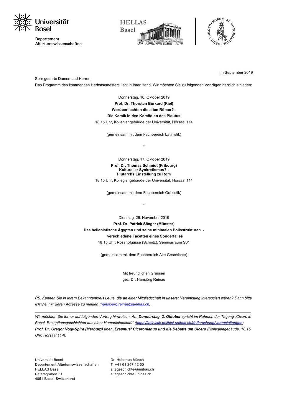 Programm HELLAS HS19