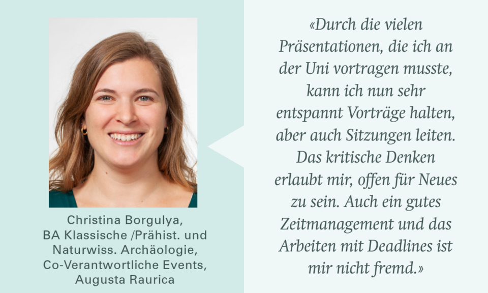 Alumnistatement Christina Borgulya Kompetenzen