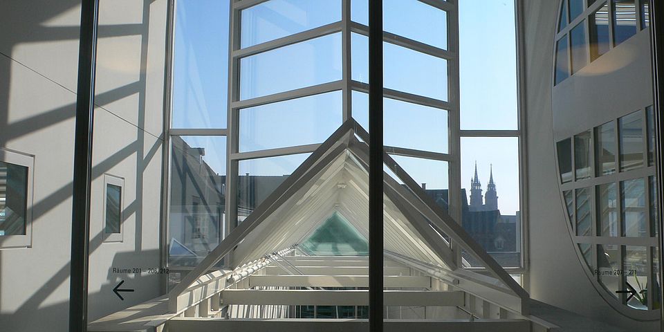 Blick vom Rosshofgebäude Richtung Stadt