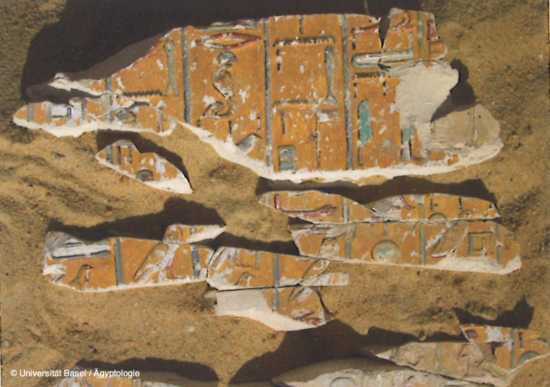 Fig. 4: Fragments of the first wall decoration