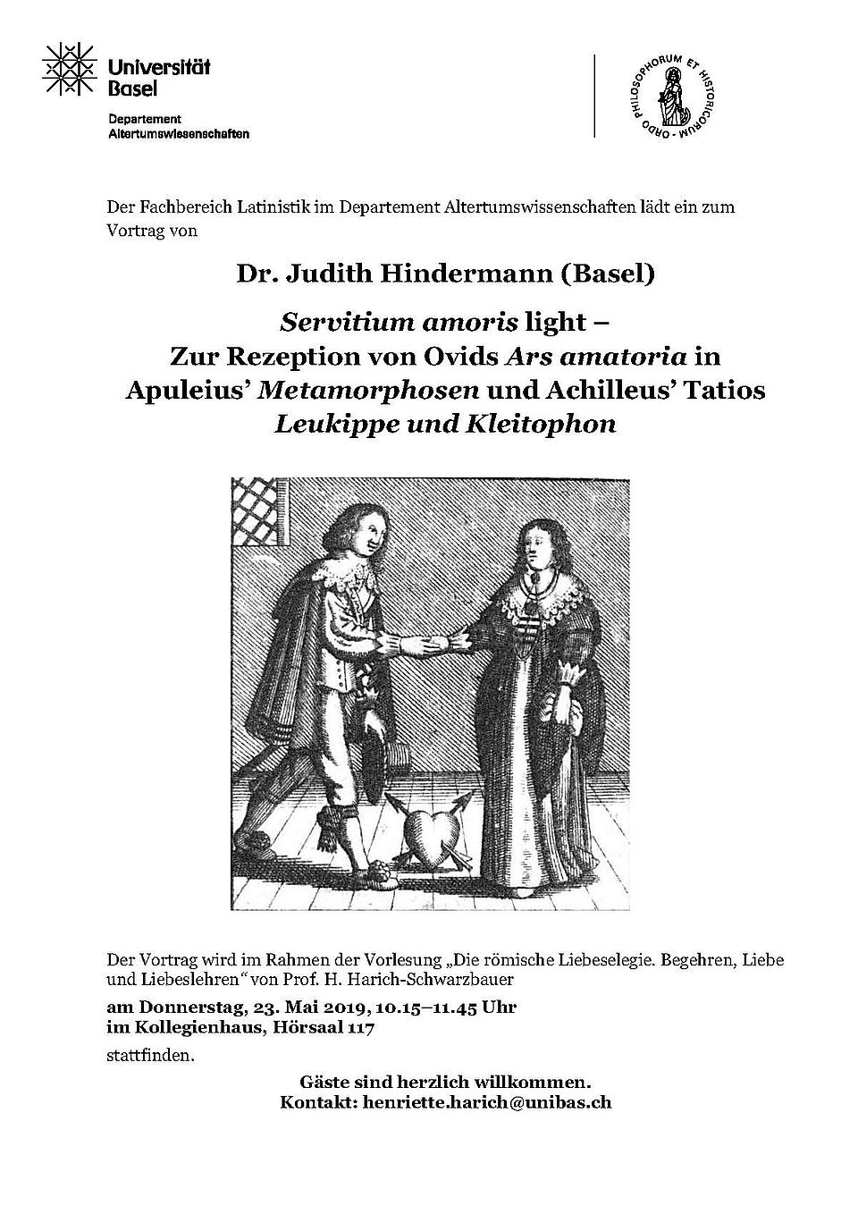 Einladung Gastvortrag Dr. Judith Hindermann