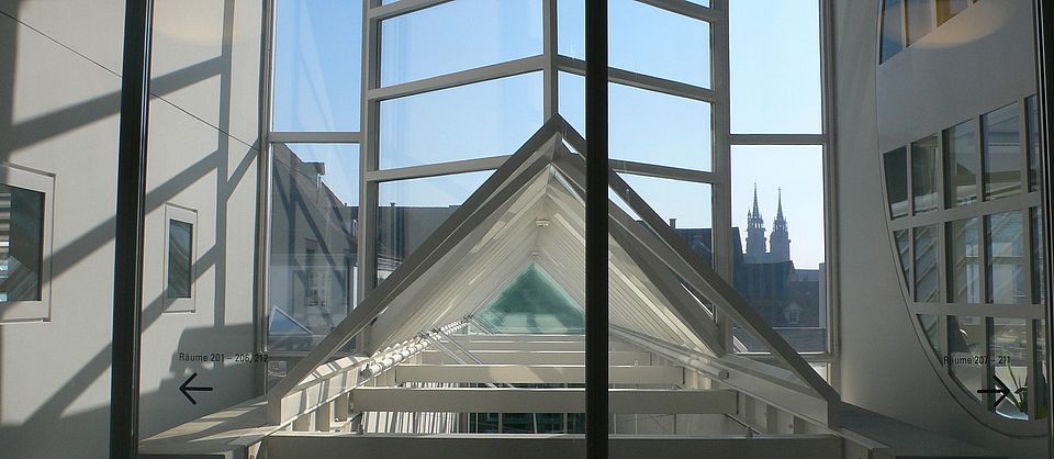 Blick vom Rosshofgebäude Richtung Stadt