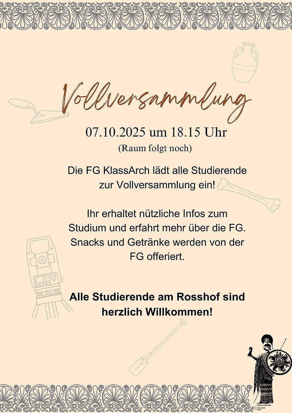 Flyer Vollversammlung FG Klass.Arch. HS 25