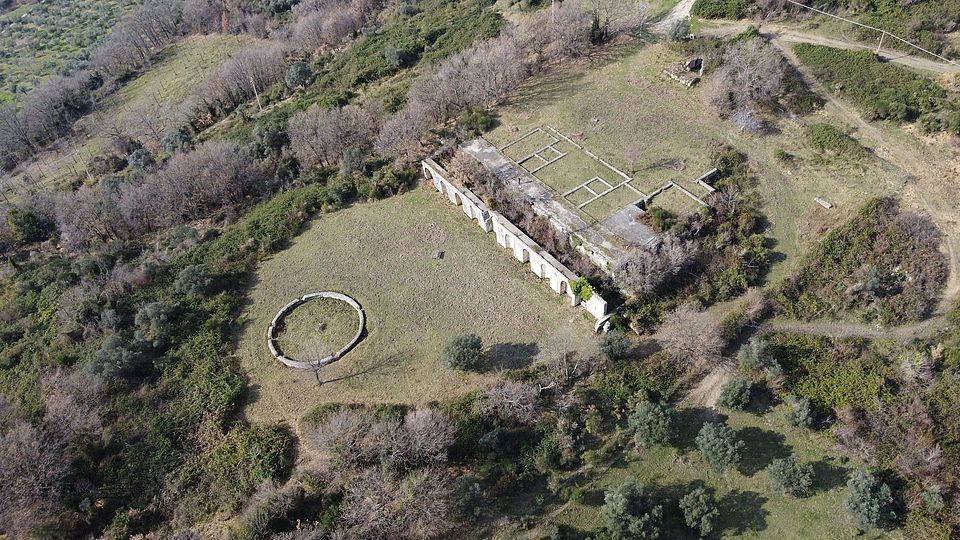 Die Villa aus der Vogelperspektive